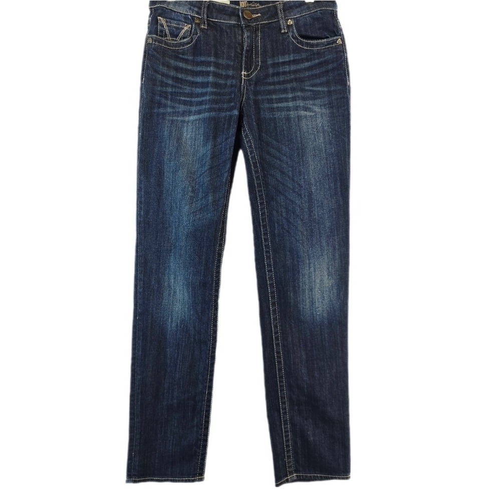 KUT from the Kloth Stevie Jeans Womens‎ 6 Slender Straight Leg Dark Wash Denim